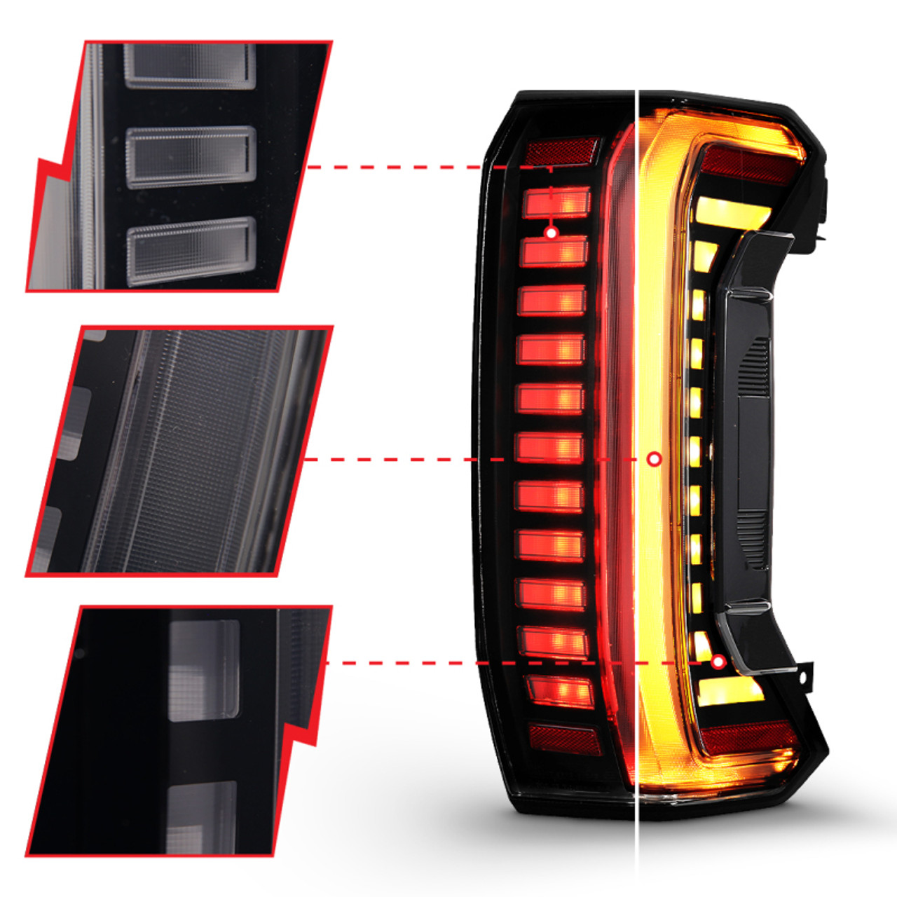 ANZO 22-24 Toyota Tundra Z-Series Full LED Tail Lights Smoke Lens Init/SeqSig- Pair - 311455X
