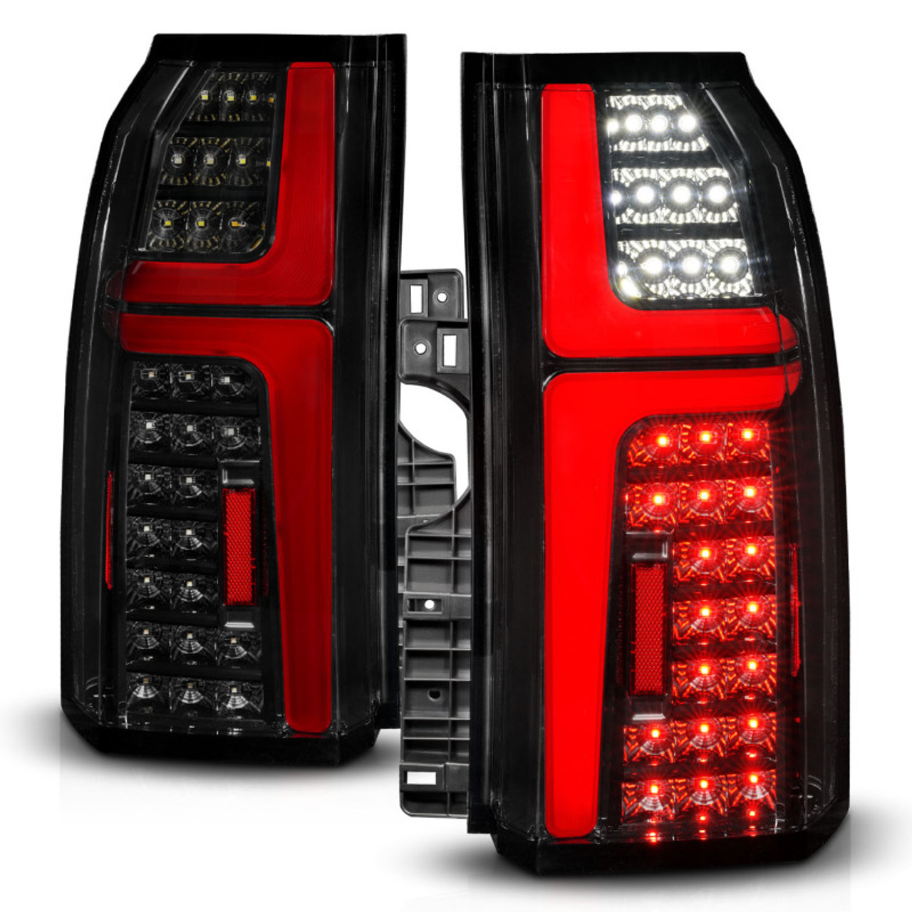 ANZO 15-20 Chevrolet Tahoe Sequential LED Tube Taillights Black - 311468