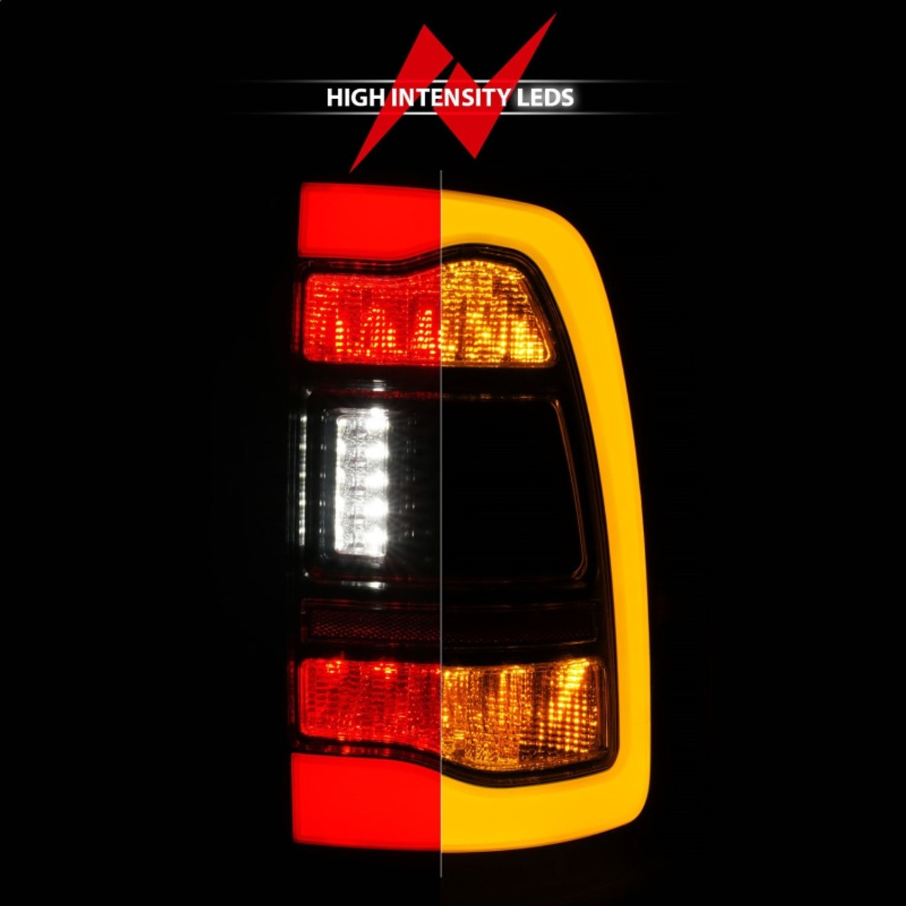 ANZO 09-18 Dodge Ram 1500 Sequential LED Taillights Smoke Black w/Switchback Amber Signal - 311472