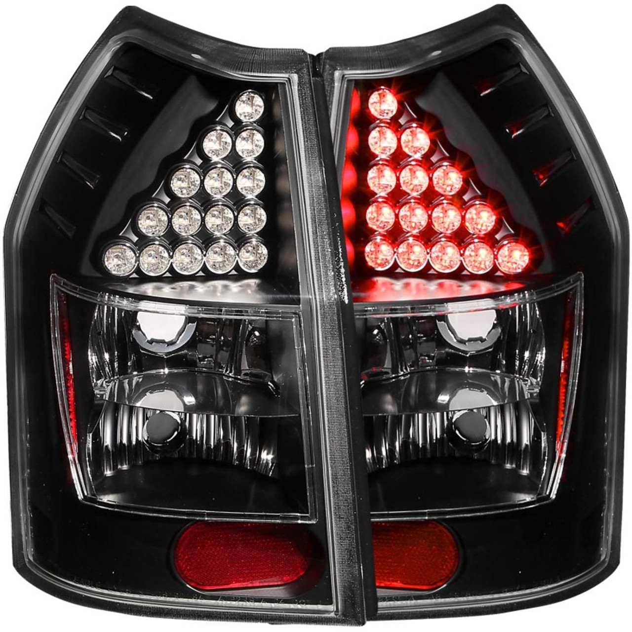 ANZO 2005-2008 Dodge Magnum LED Taillights Black - 321017