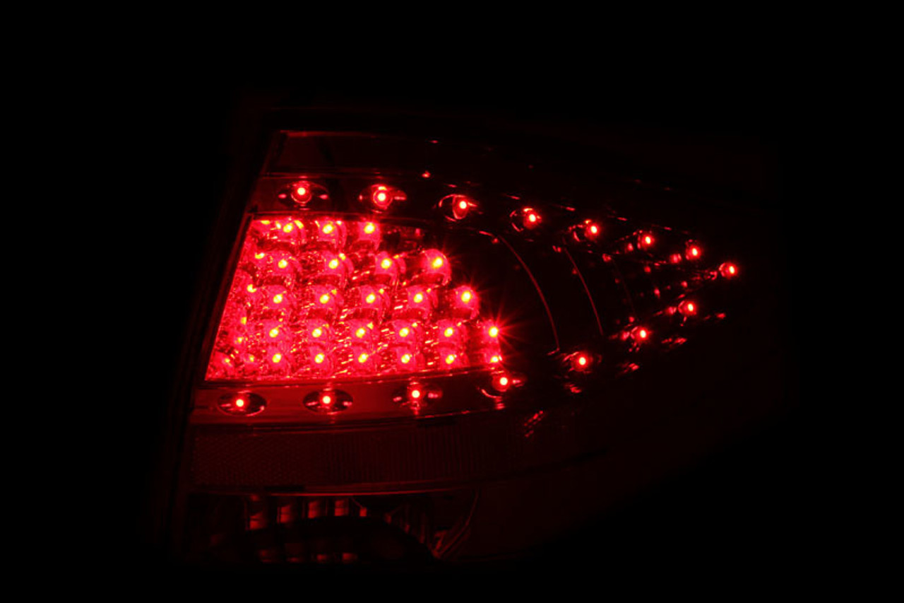 ANZO 2008-2011 Ford Focus LED Taillights Red/Clear - 321197