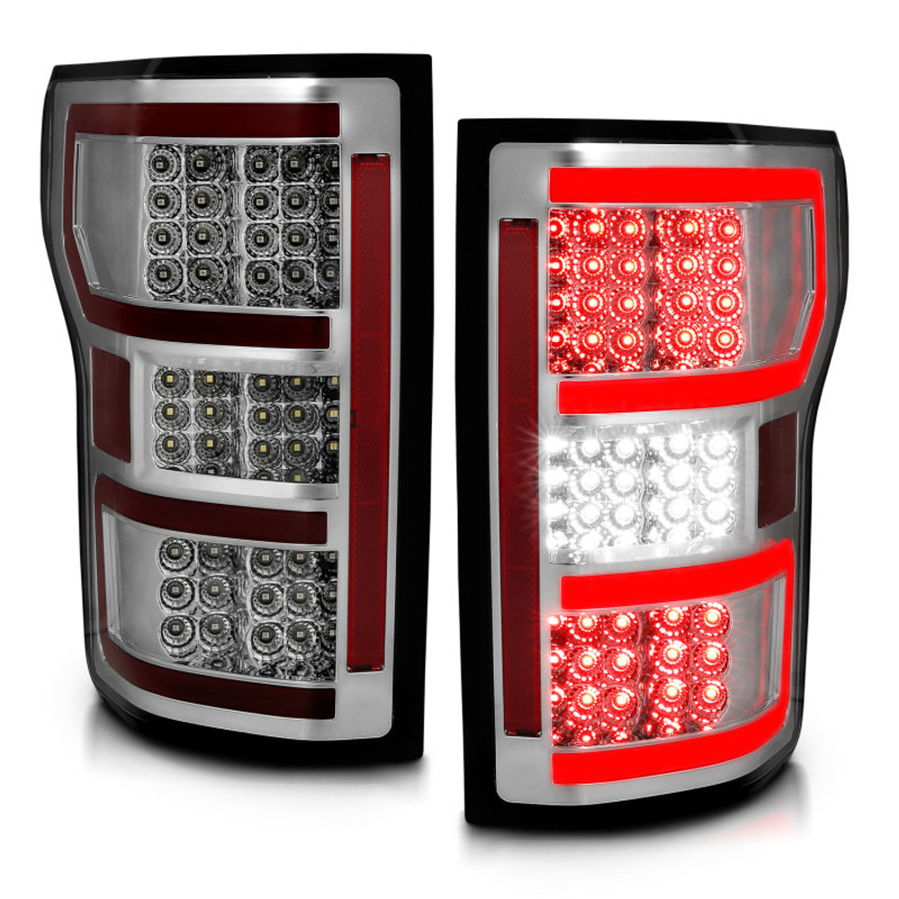 ANZO 18-19 Ford F-150 LED Taillights Chrome - 321340