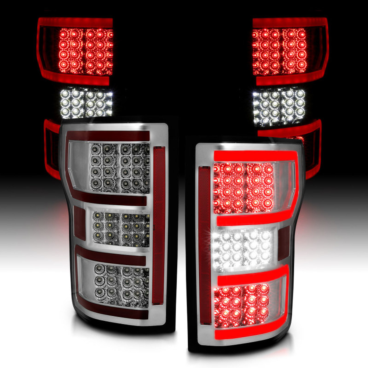 ANZO 18-19 Ford F-150 LED Taillights Chrome - 321340