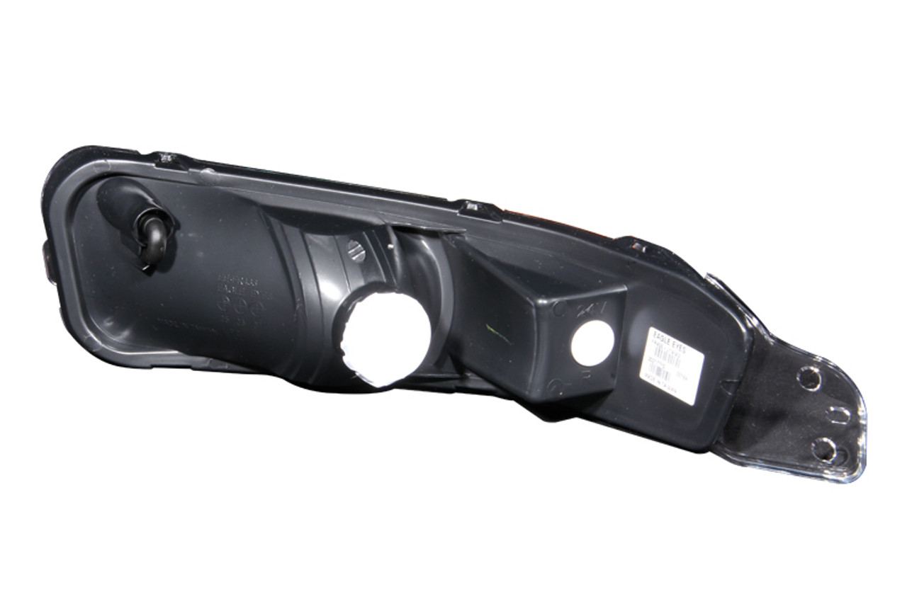 ANZO 2005-2009 Ford Mustang Euro Parking Lights Black w/ Amber Reflector - 511002
