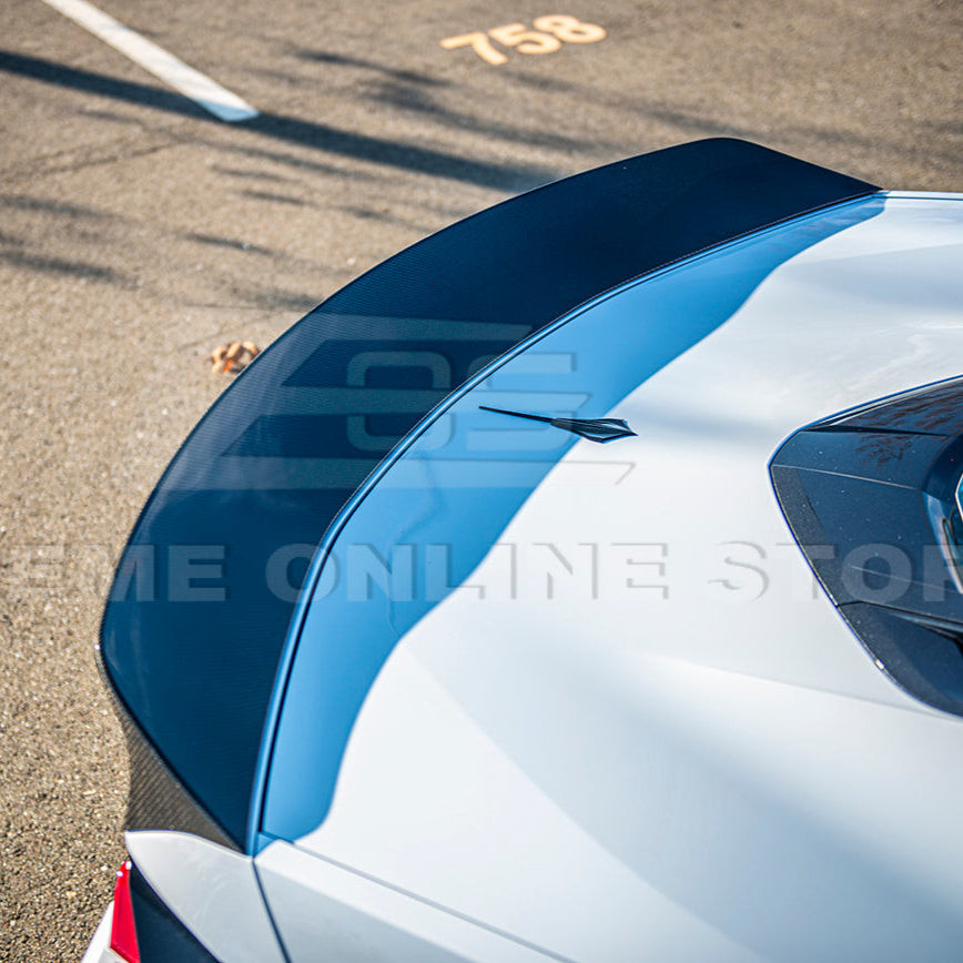 EOS Ducktail Rear Spoiler - Carbon Fiber - C8 Corvette (SPOILER-380-BKCF)