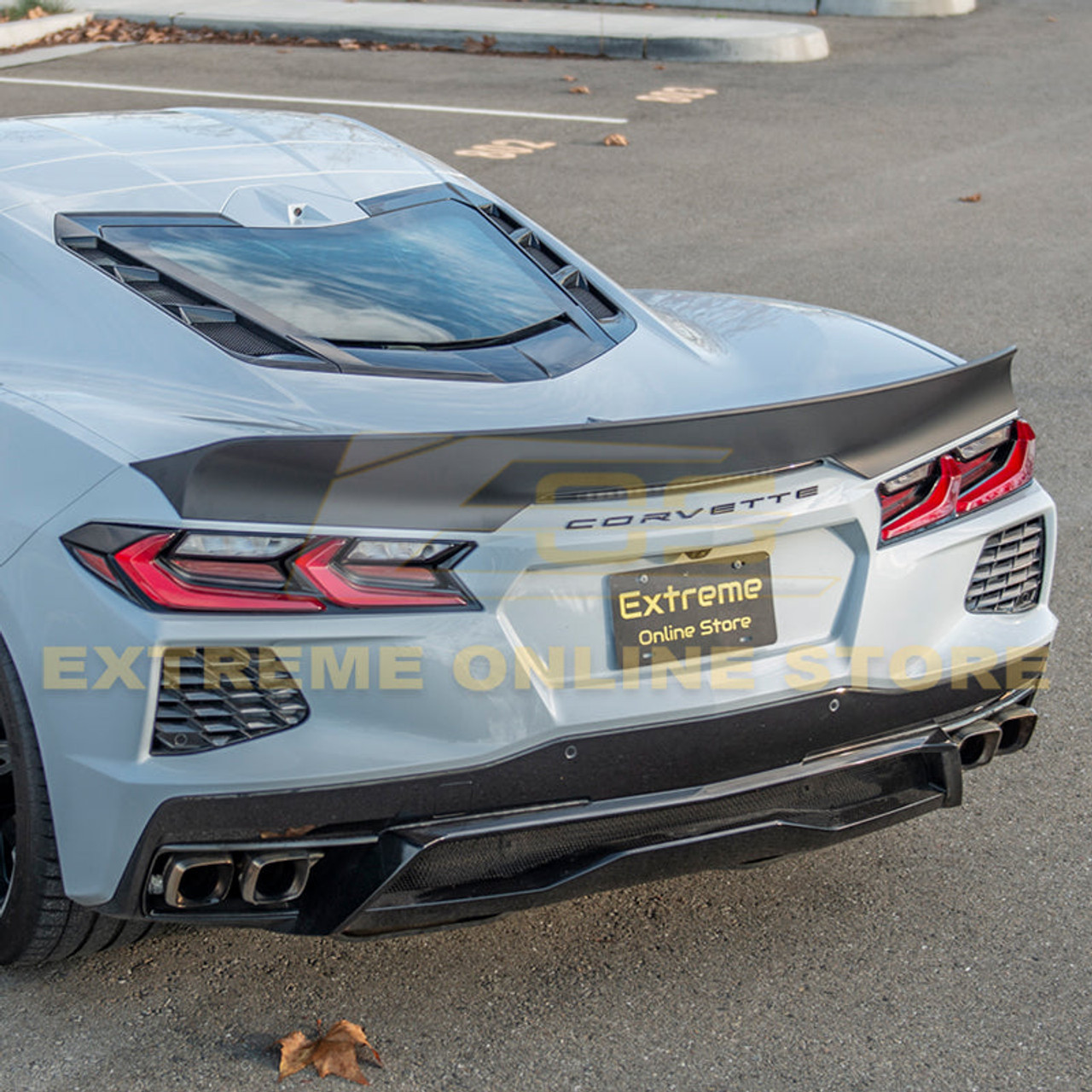 EOS Ducktail Rear Spoiler - Unpainted Black - C8 Corvette