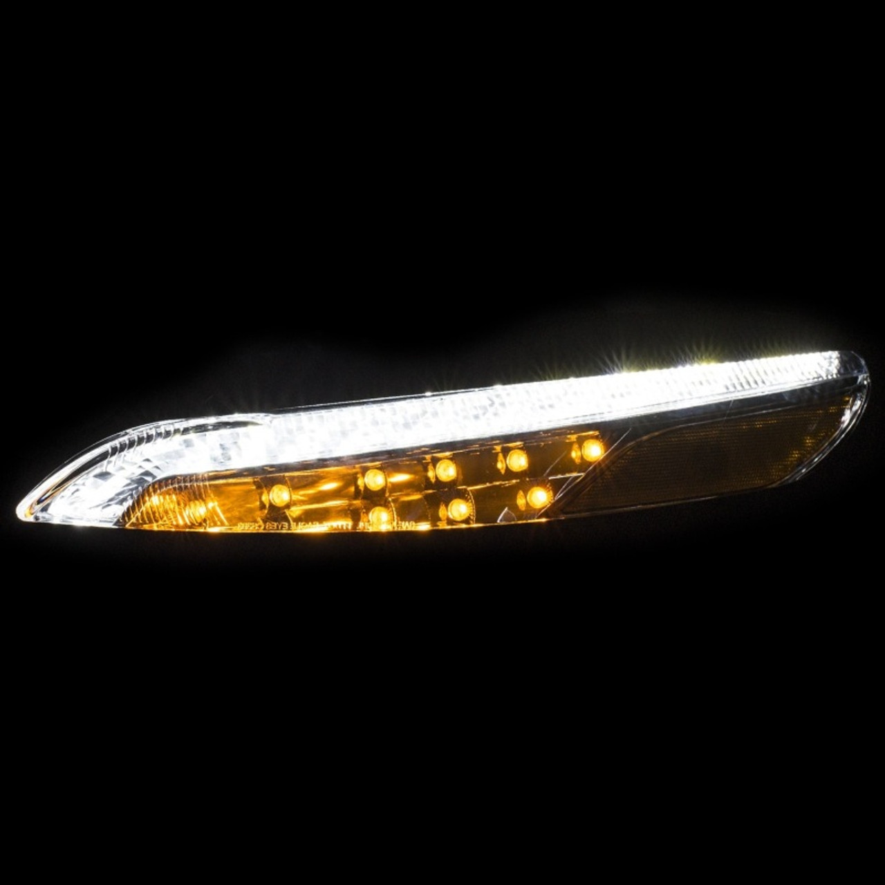 ANZO 2014-2016 Jeep Cherokee LED Parking Lights Chrome w/ Amber Reflector - 511081