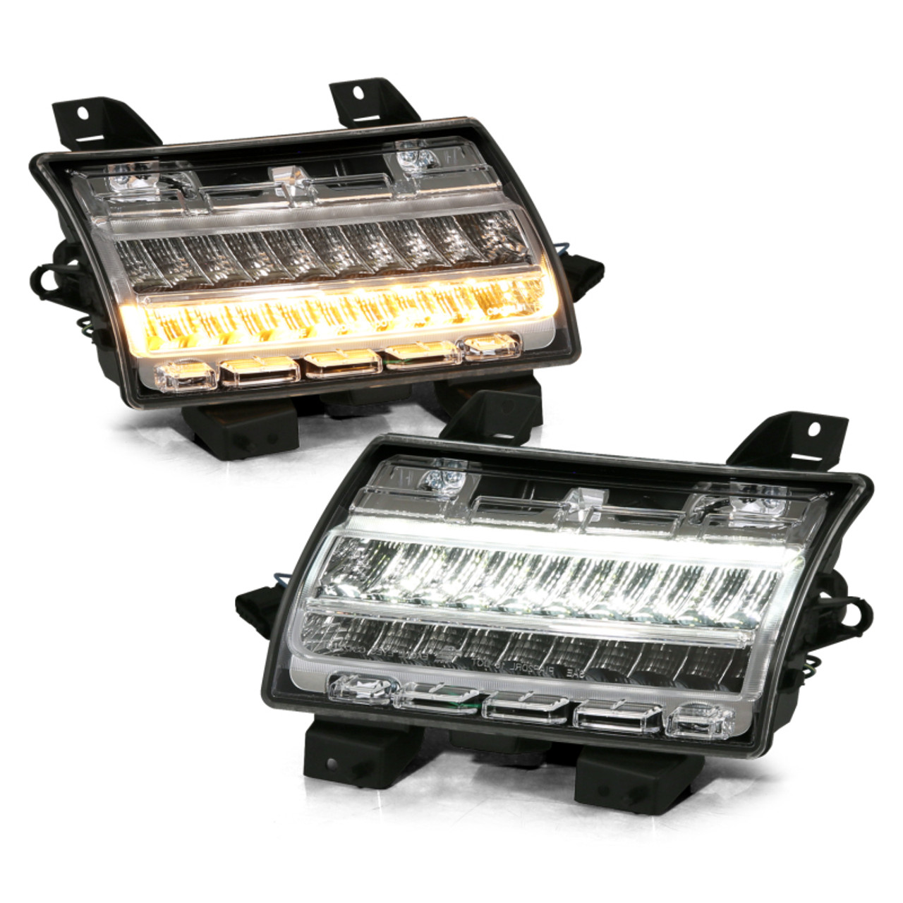 ANZO 18-19 Jeep Wrangler JL Halogen Chrome Clear w/ Sequential Signal - 511083
