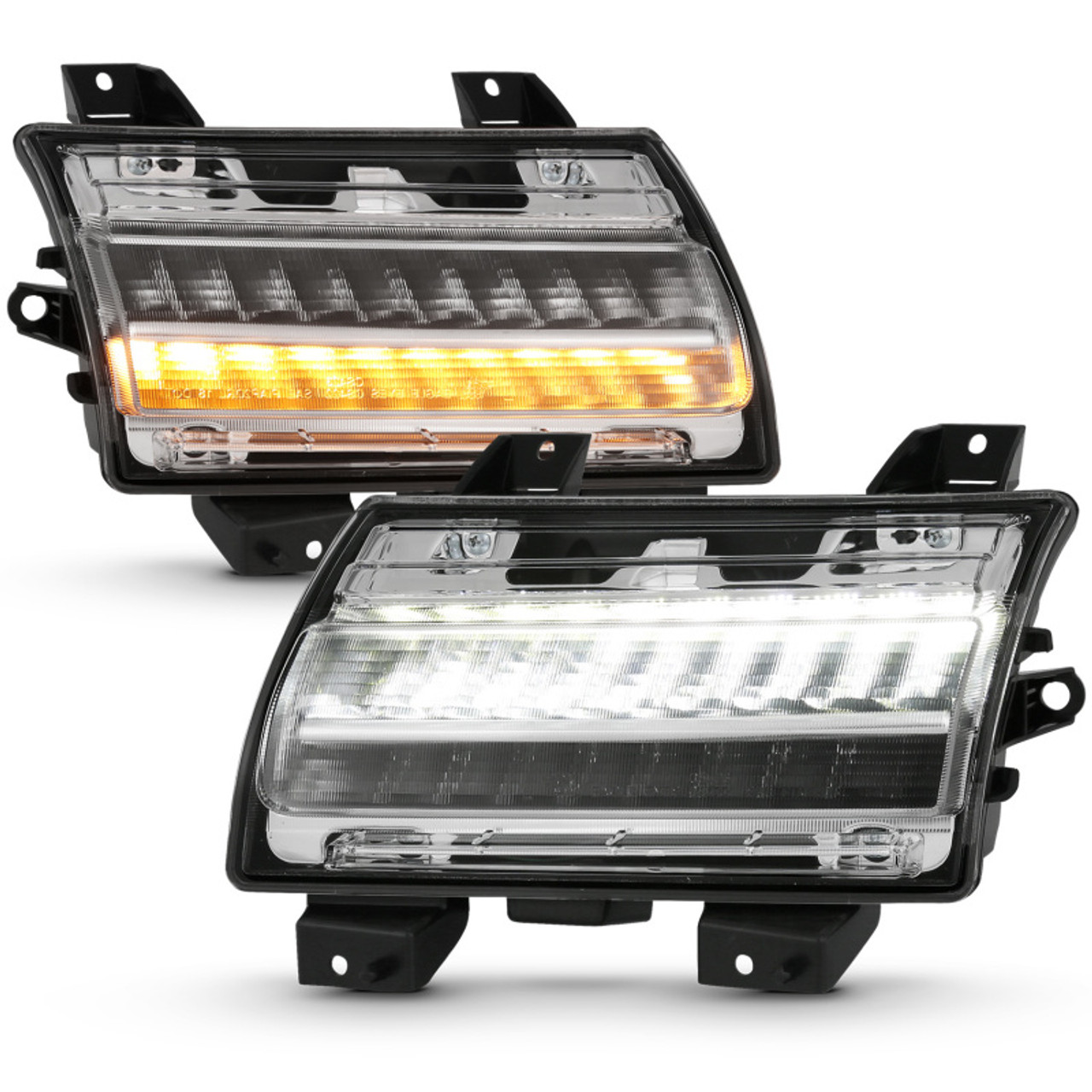 ANZO 18-19 Jeep Wrangler JL Halogen Chrome Clear w/ Sequential Signal - 511083