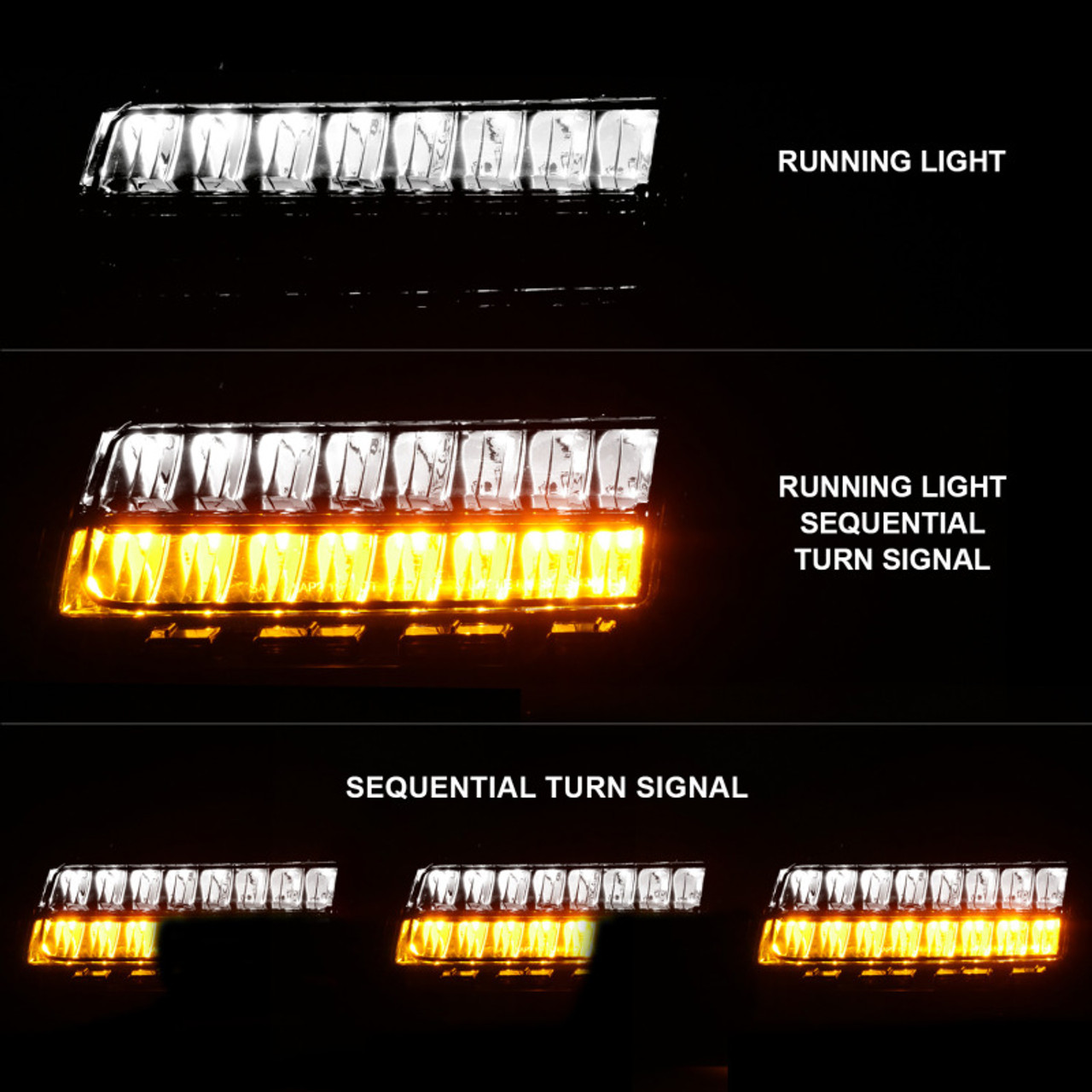 ANZO 2018-2021 Jeep Wrangler LED Side Markers Chrome Housing Smoke Lens w/ Seq. Signal Sport Bulb - 511085