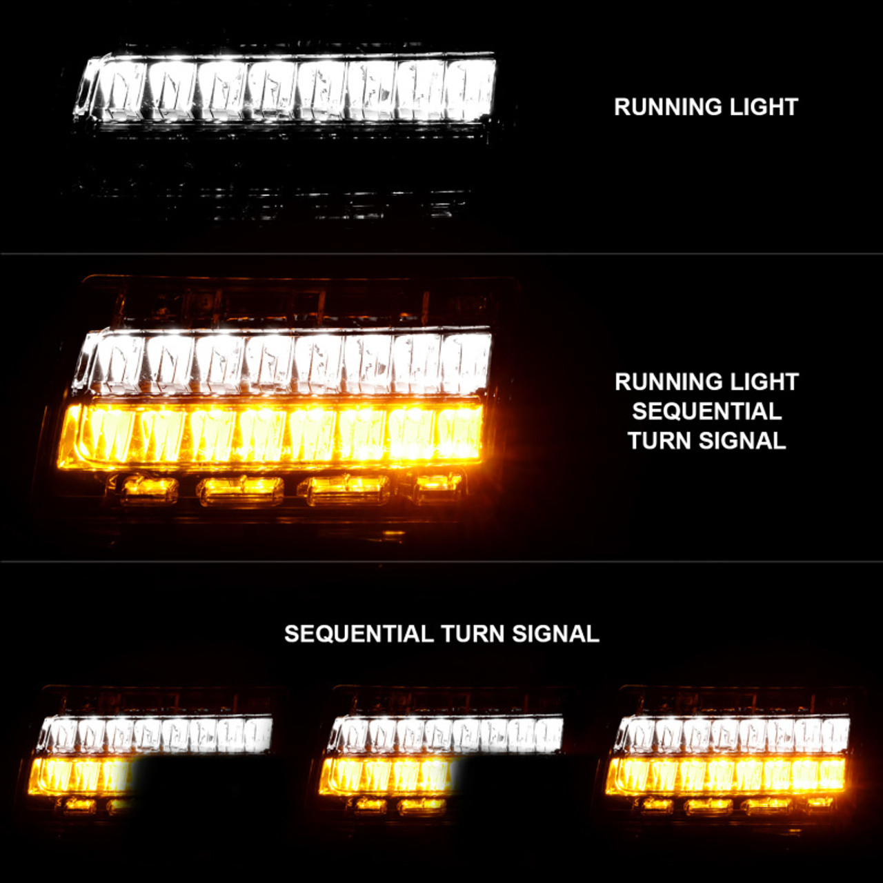 ANZO 2018-2021 Jeep Wrangler LED Side Markers Chrome Housing Clear Lens w/ Sequential Signal - 511086