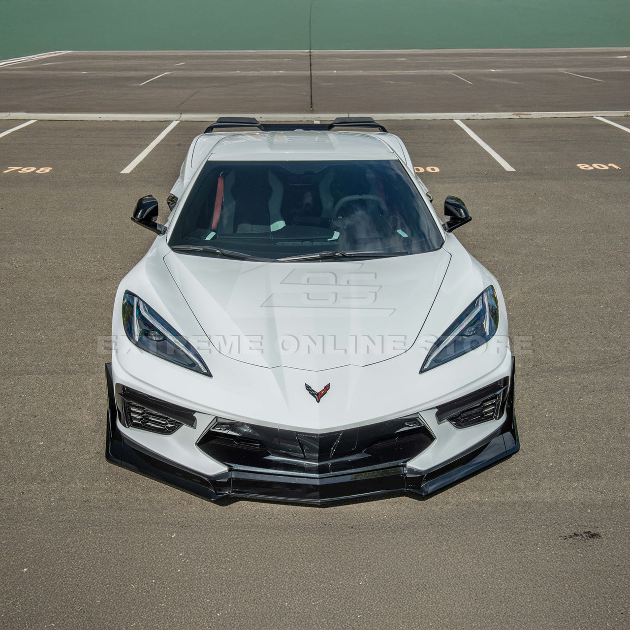 EOS Track Edition Front Splitter - Gloss Black - C8 Corvette (FLIP-511-ABS)