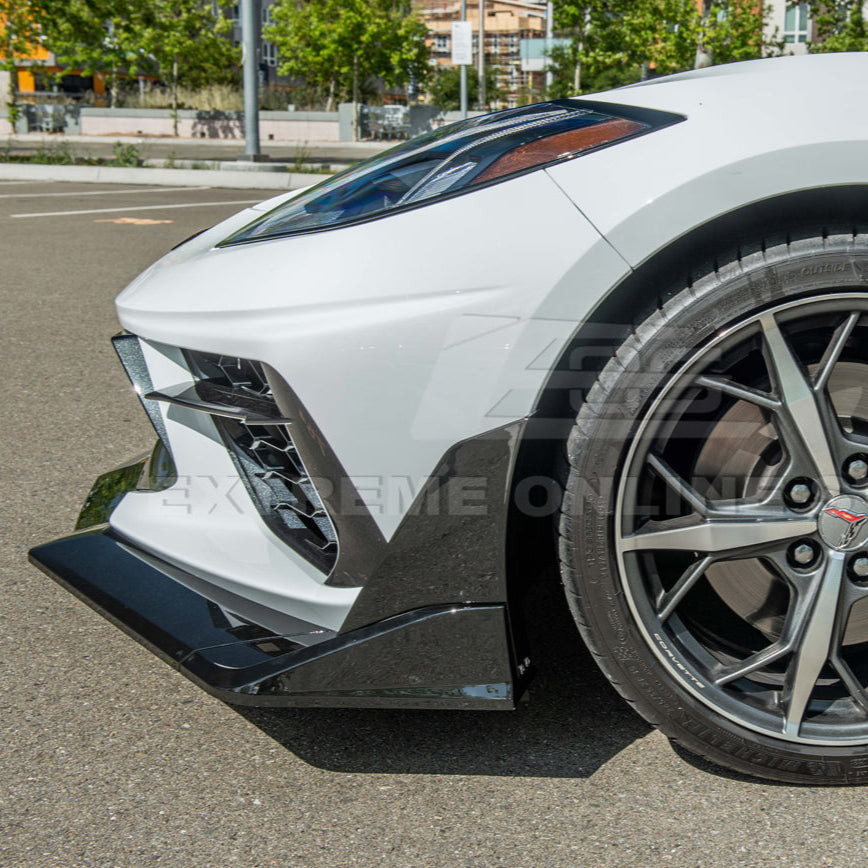 EOS Track Edition Front Splitter - Gloss Black - C8 Corvette (FLIP-511-ABS)