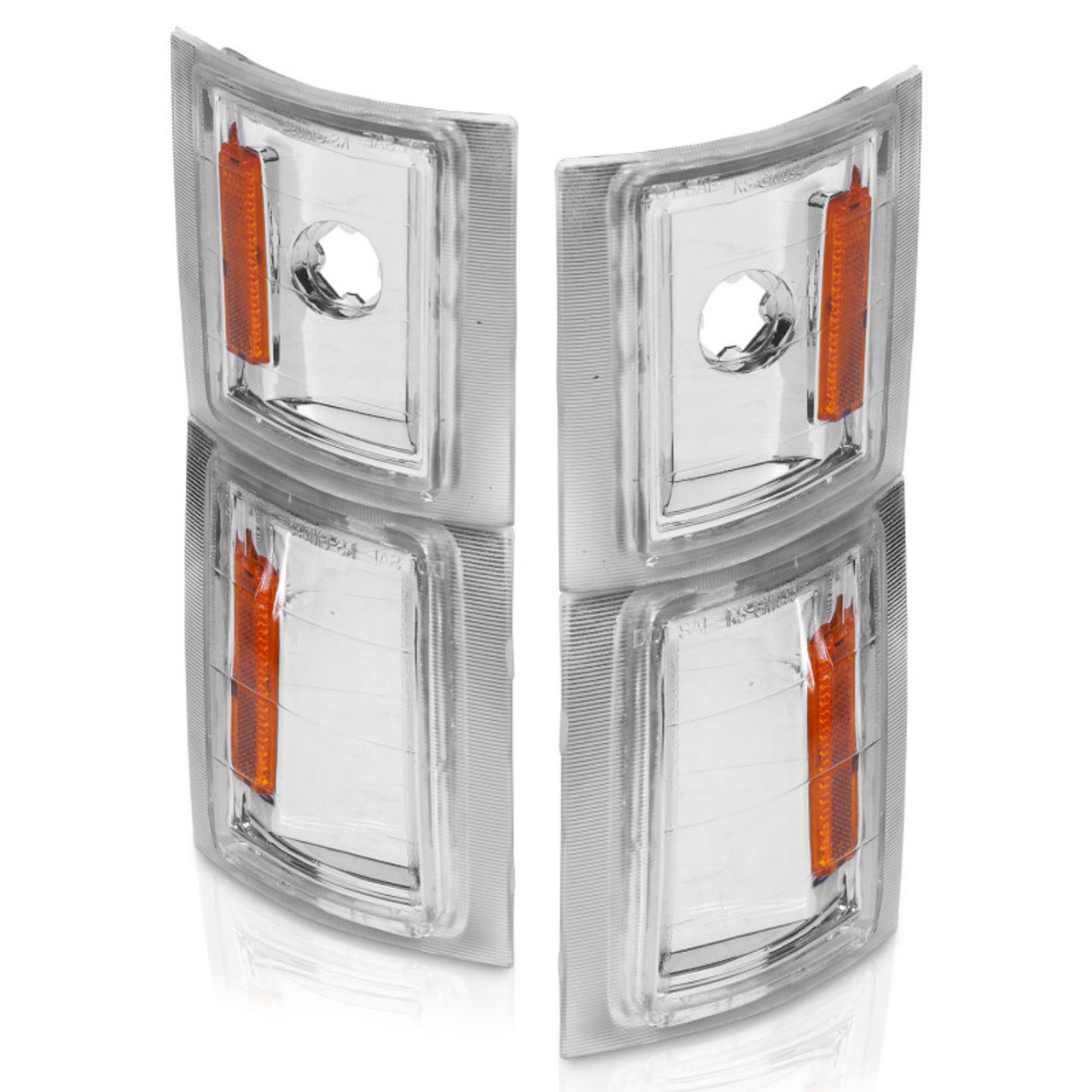 ANZO 1994-1998 Chevrolet Blazer Corner Lights Clear Lens w/ Amber Reflector - 521041