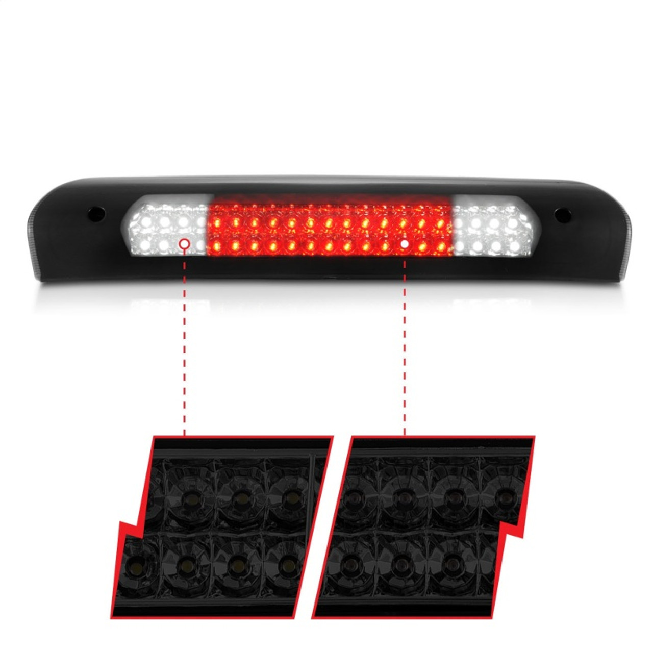 ANZO 2002-2008 Dodge Ram 1500 LED 3rd Brake Light Smoke B - Series - 531081