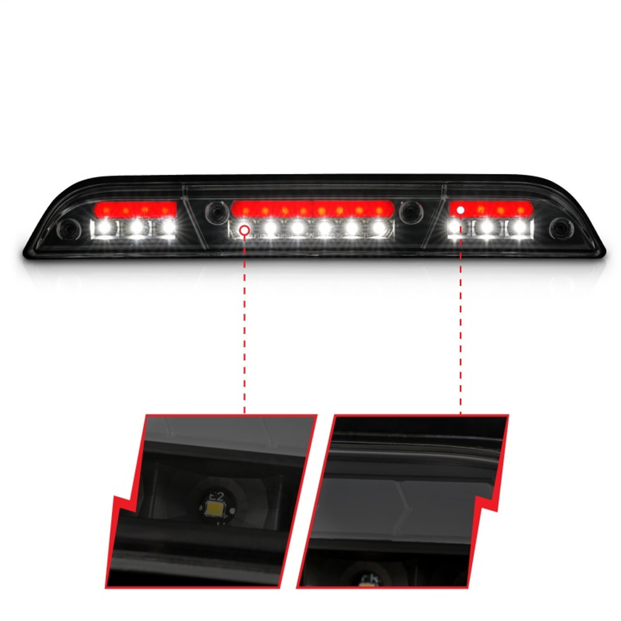 ANZO 15-20 Ford F-150 - F-450 LED Third Brake Light - Black Housing/Smoke Lens - 531112