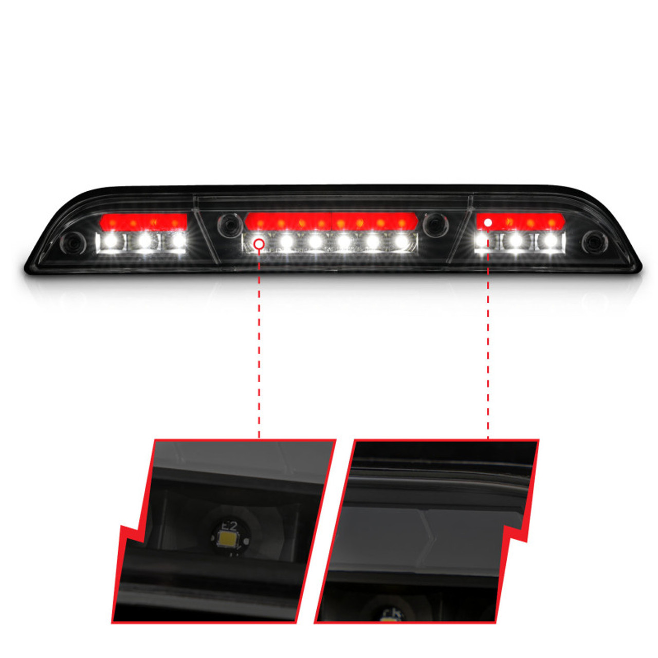 ANZO 15-20 Ford F-150 - F-450 LED Third Brake Light - Black Housing/Smoke Lens - 531112