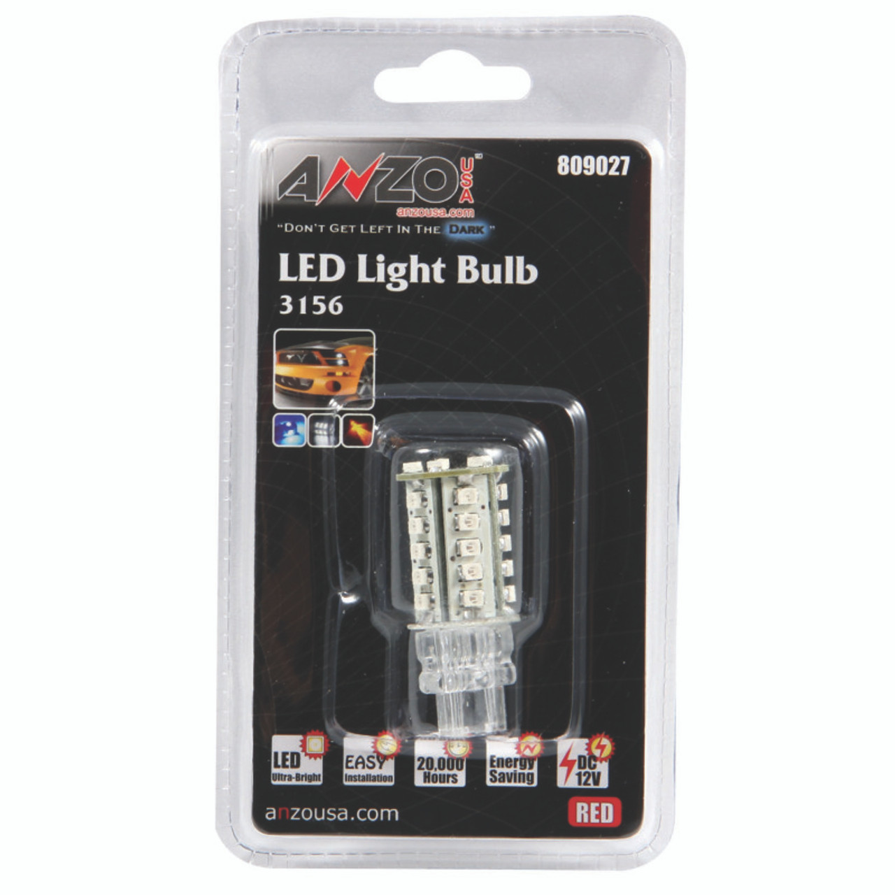 ANZO LED Bulbs Universal 3156/3157 Red - 809027