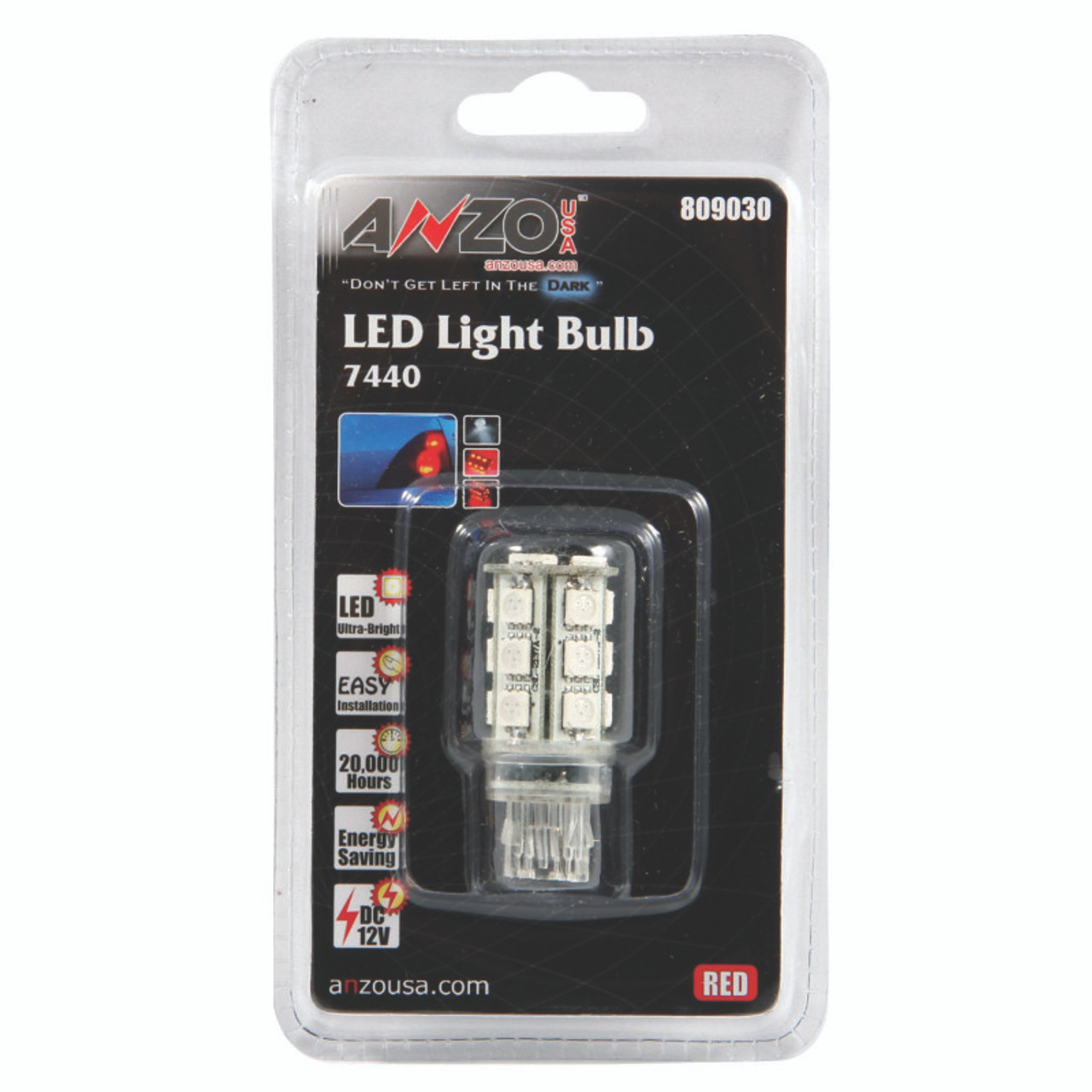 ANZO LED Bulbs Universal 7443/7440 Red - 809030