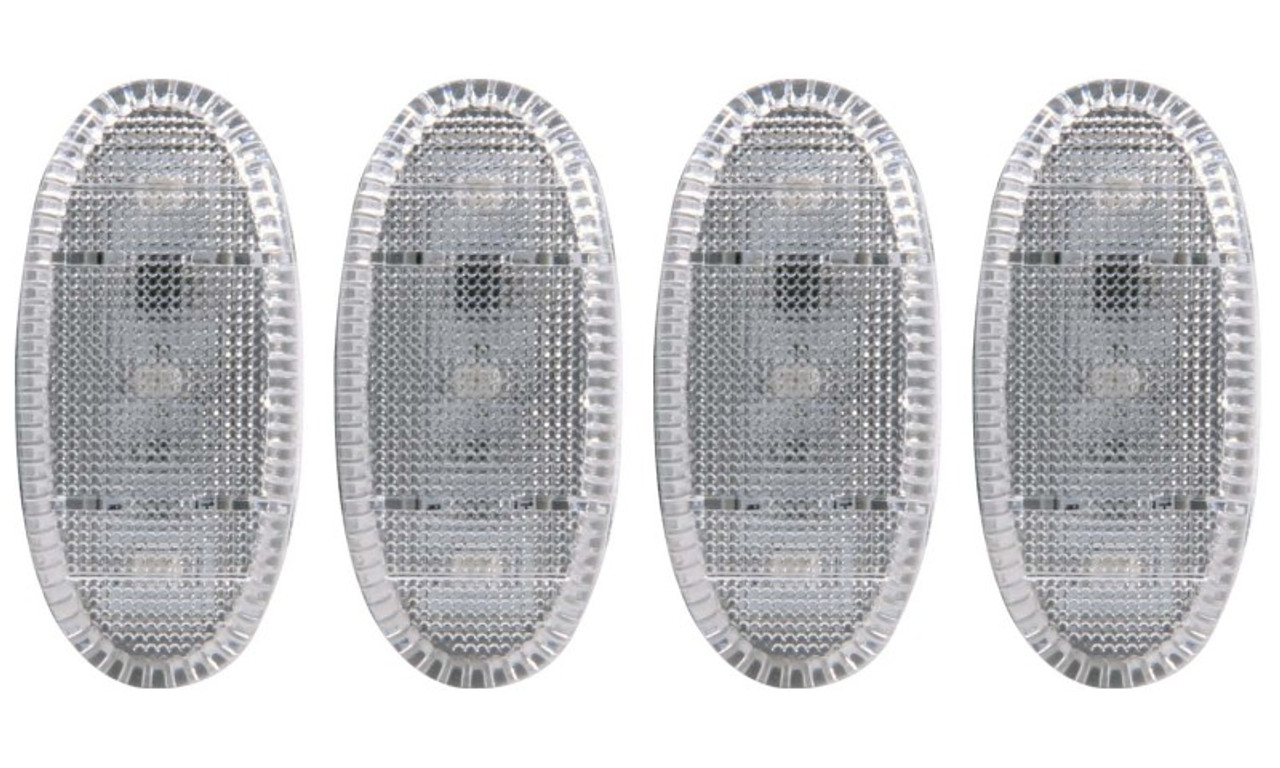 ANZO 2011-2016 Ford F-350 LED Fender Light Kit Clear 2pc Amber / 2pc Red - 861108