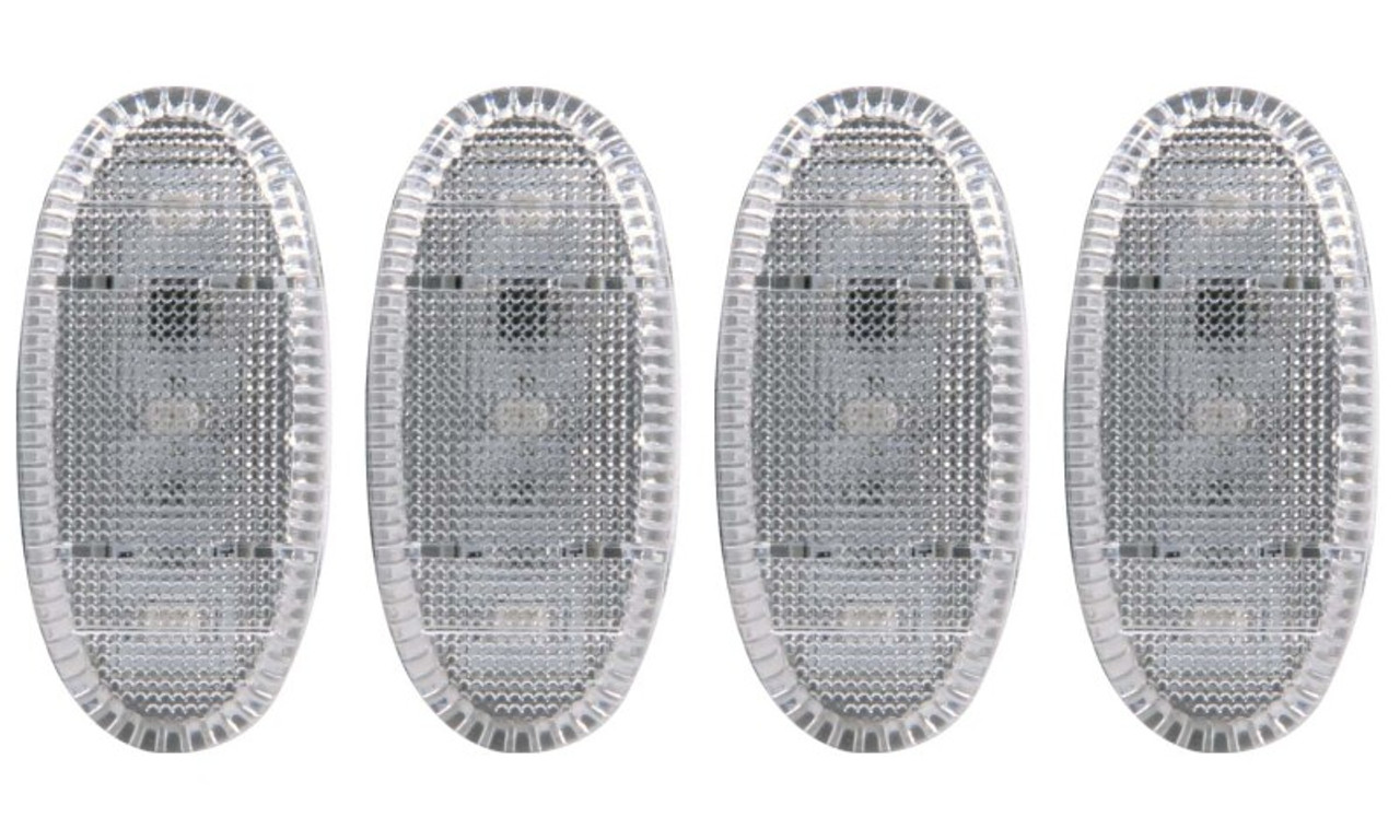 ANZO 2011-2016 Ford F-350 LED Fender Light Kit Clear 2pc Amber / 2pc Red - 861108