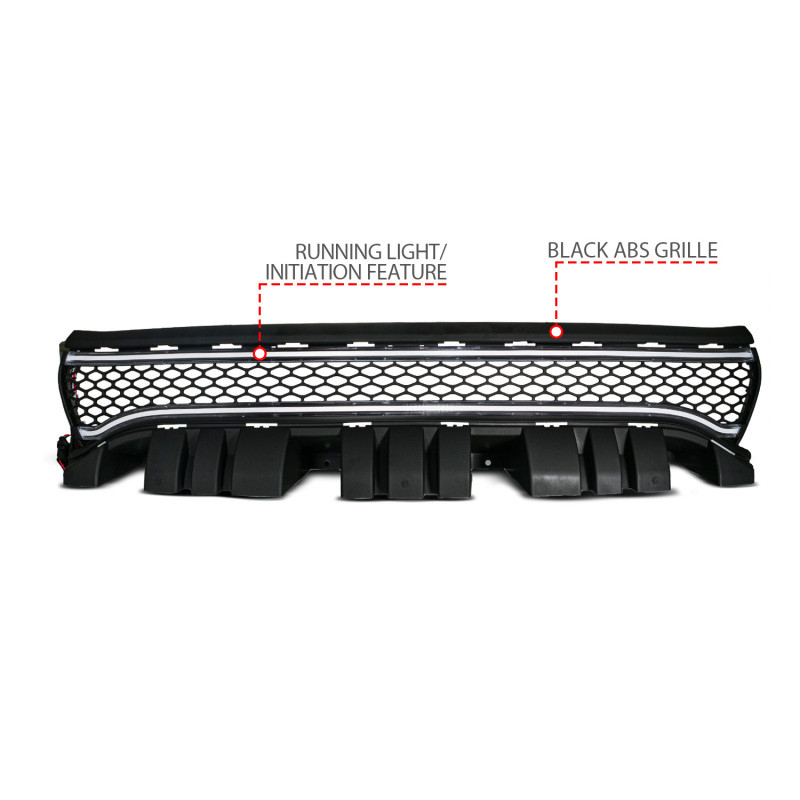 ANZO 15-23 Dodge Charger Black LED Grille w/ Initiation & Running Light/DRL Bar - 901028
