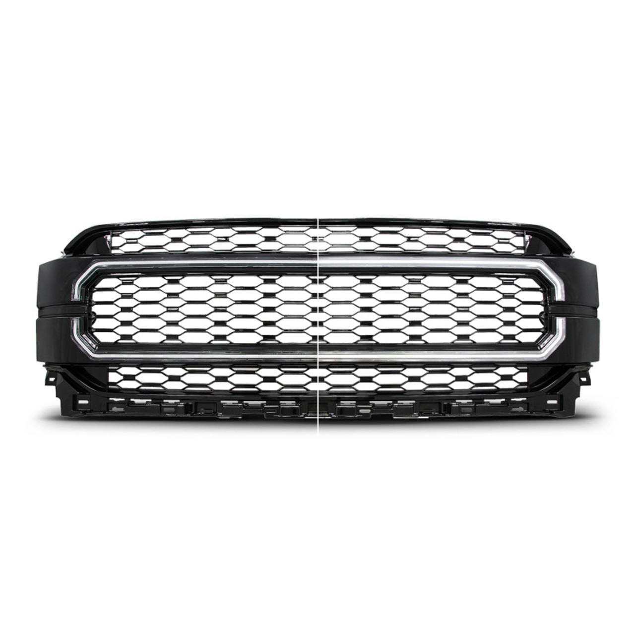 Anzo 21-23 Ford F150 Black Housing Full LED Light Tube Front Grille - 901029