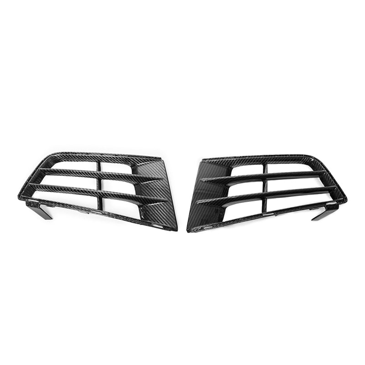 EOS Carbon Fiber Front Grilles - 16-19 Cadillac CTS-V (FOG-429-BKCF)