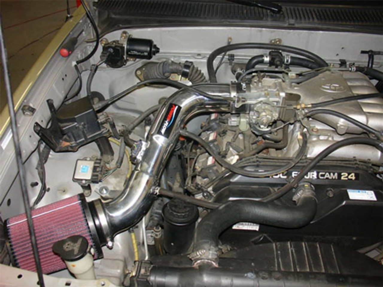 Injen 99-04 4Runner Tacoma 3.4L V6 only Wrinkle Black Power-Flow Air Intake System - PF2055WB