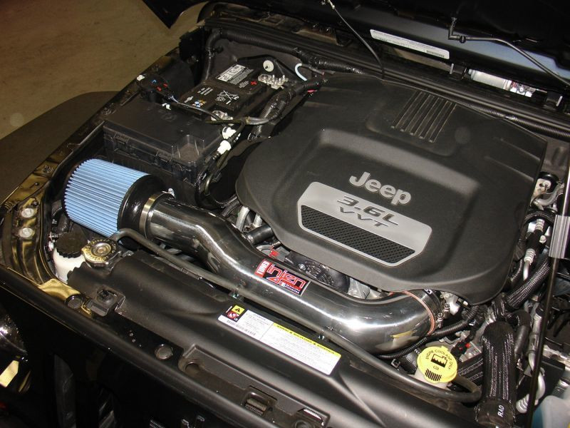 Injen 12-18 Jeep Wrangler JK 3.6L V6 Wrinkle Black Short Ram Intake w/ Open Filter - PF5004WB