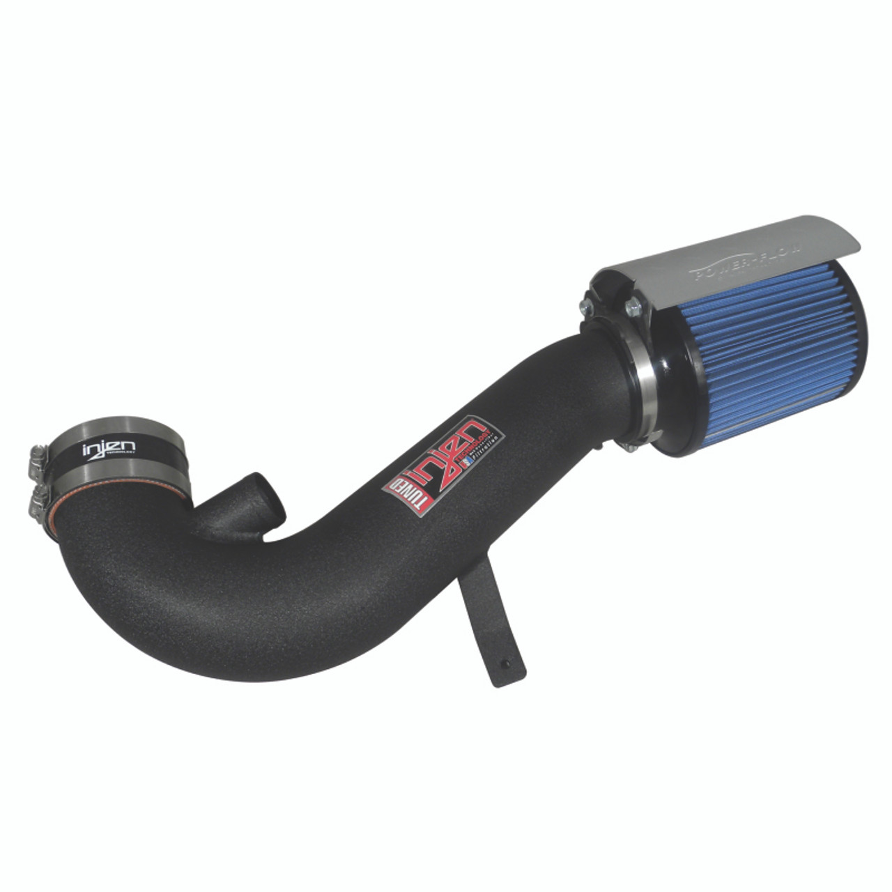 Injen 11 Ford Mustang GT V8 5.0L Power-Flow Wrinkle Blk Short Ram Air Intake w/ MR Tech/Heat Shield - PF9023WB