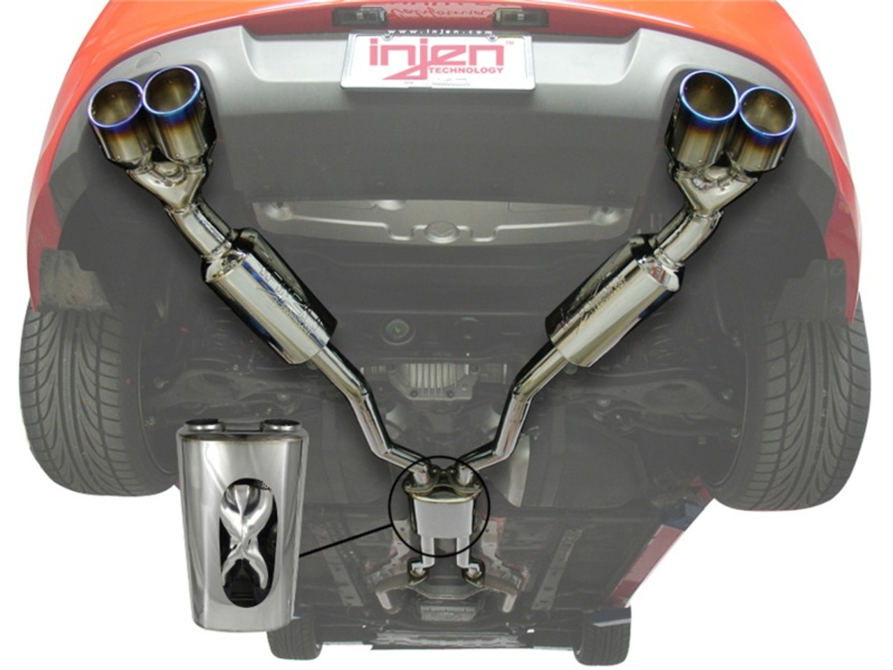Injen 10-15 Hyundai Genesis Coupe 3.8L V6 SS CB Exhaust w/ Quad Titanium Tips - SES1390TT