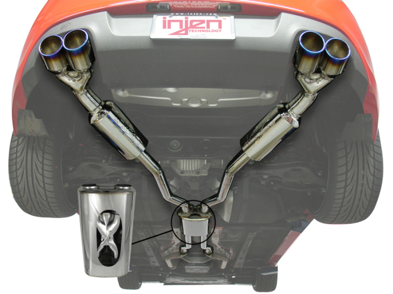 Injen 10-15 Hyundai Genesis Coupe 3.8L V6 SS CB Exhaust w/ Quad Titanium Tips - SES1390TT