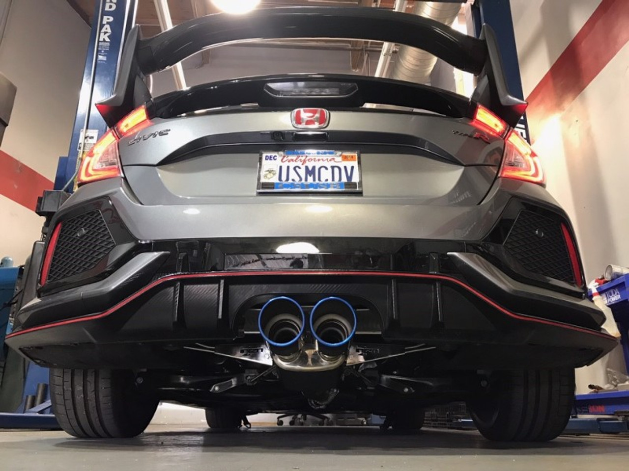 Injen 17-19 Honda Civic Type-R 3in SS Cat-Back Exhaust w/ Dual Burnt Titanium Tips - SES1582TT