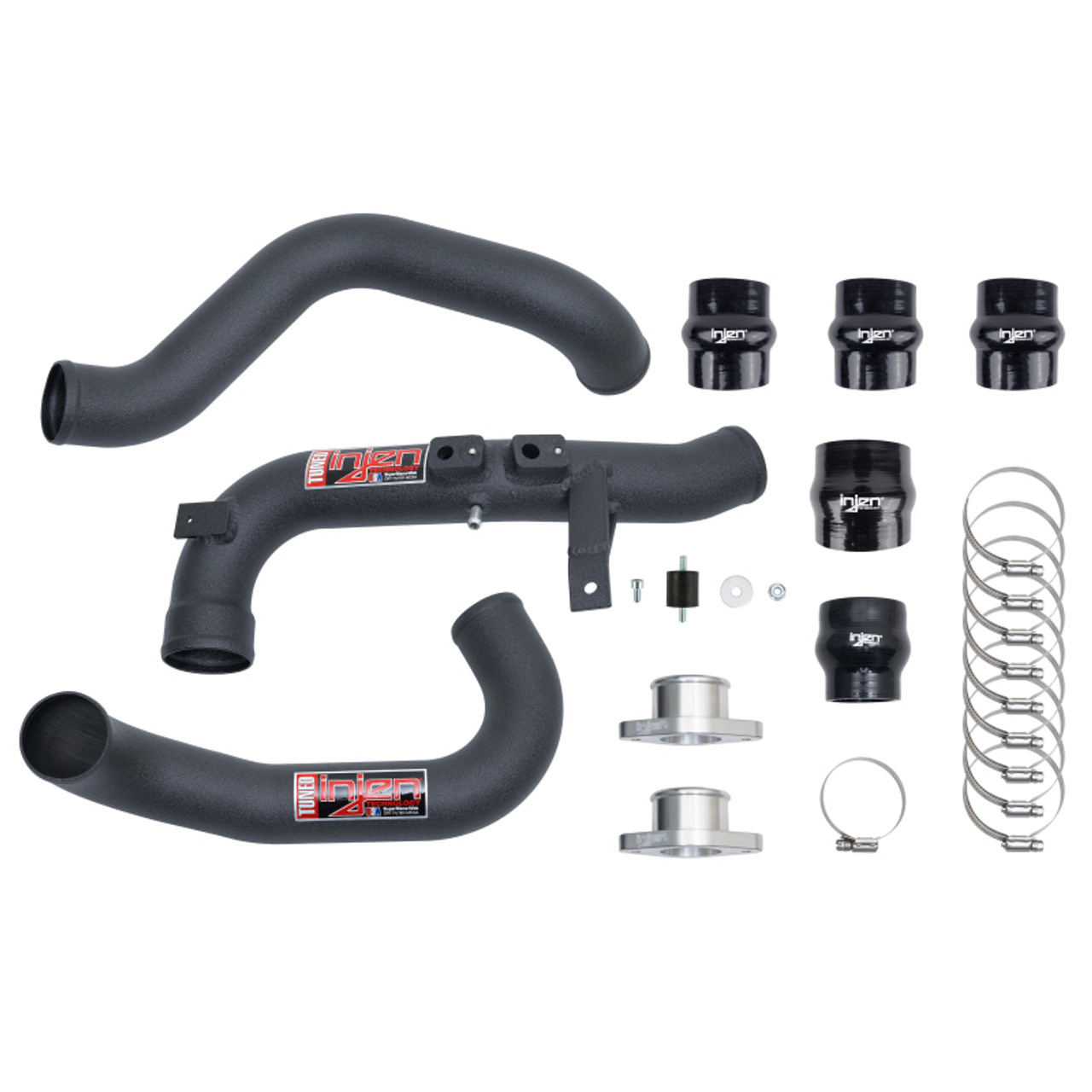 Injen 22-23 Honda/Acura Civic/Si/Integra 1.5L Turbo Aluminum Intercooler Pipe Kit - Wrinkle Black - SES1586ICPWB