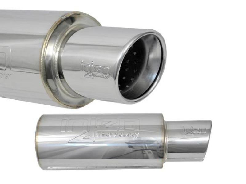 Injen 3.00 Universal Muffler w/Stainless Steel resonated rolled tip (Injen embossed logo) - SES300C