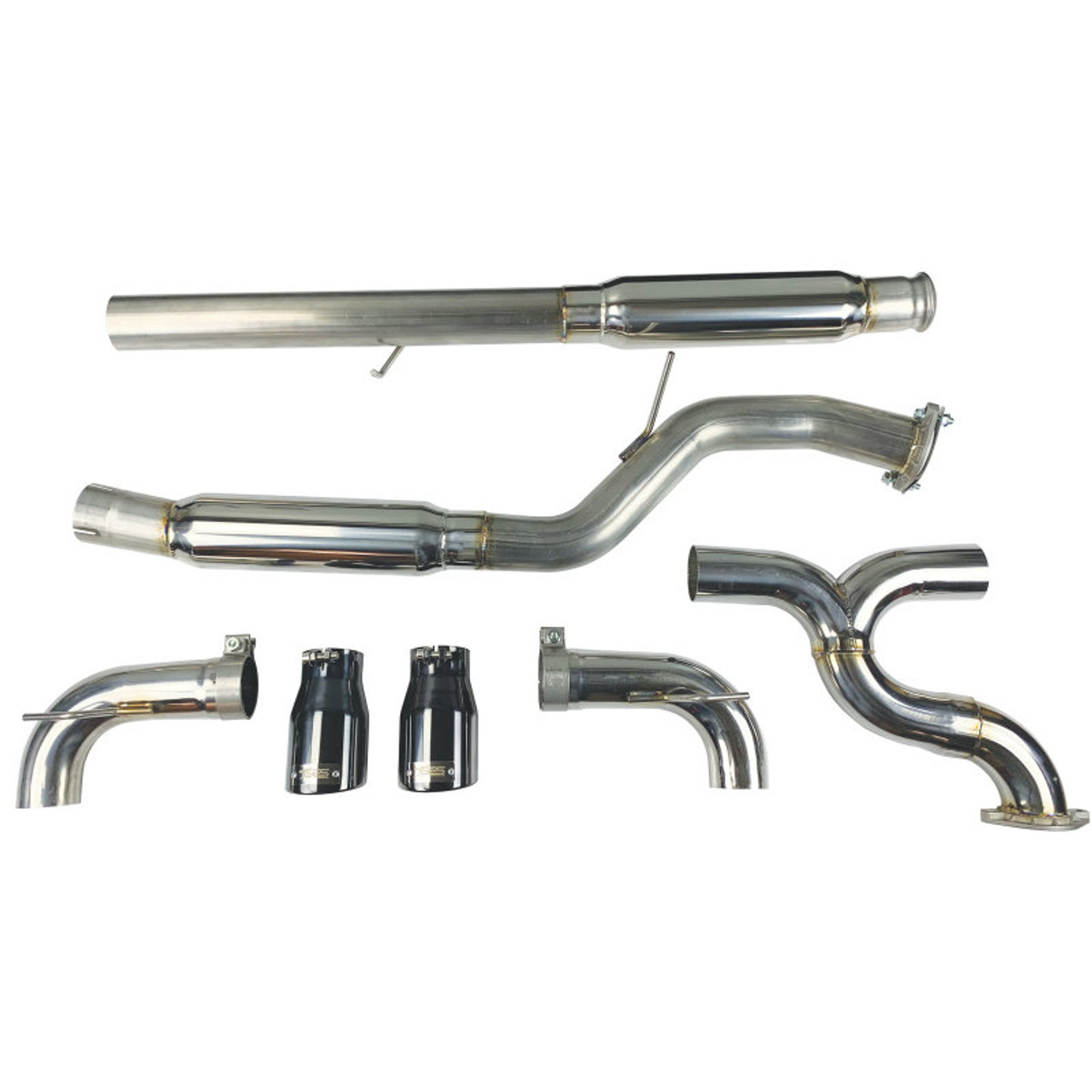 Injen 16-18 Ford Focus RS 3in Cat-Back Stainless Steel Exhaust w/ 4in Black Chrome Tips - SES9004