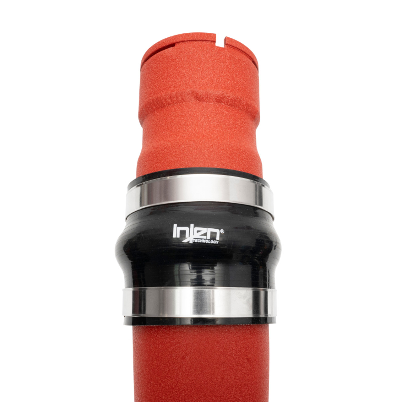 Injen 17-22 Ford F250/F/350/F-450/F-550 V8-6.7L Turbo Diesel Wrnkl Red Intercooler Hot Side Piping - SES9004ICPHWR