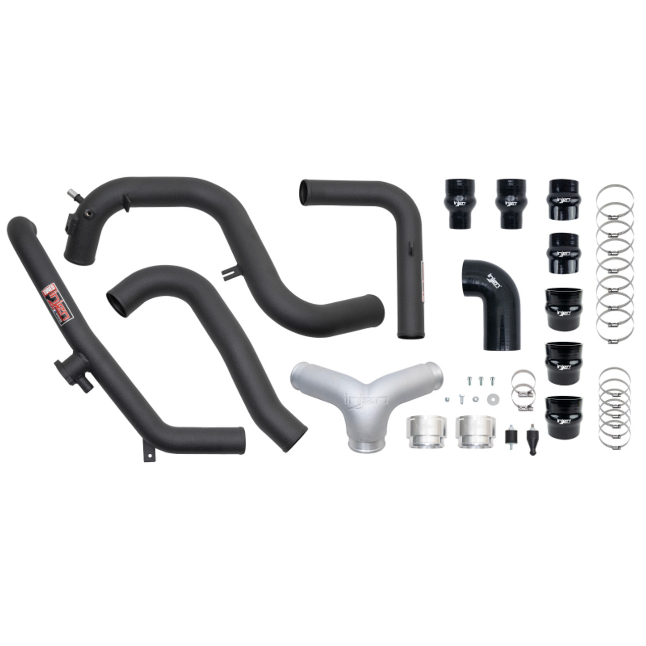 Injen 21-23 Ford Bronco 2.7L V6 (TT) EcoBoost SES Intercooler Pipes - Wrinkle Black - SES9301ICPWB