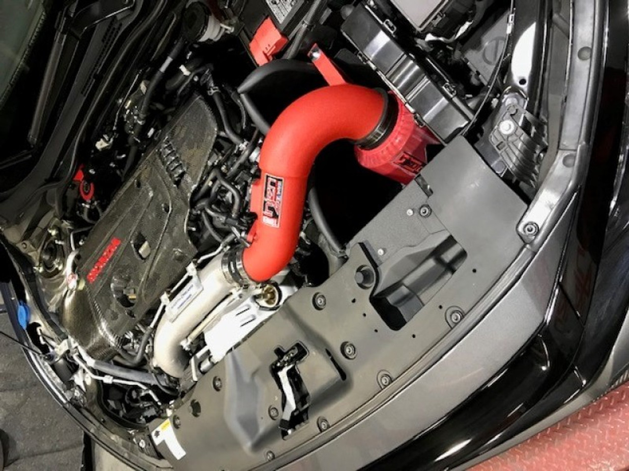 Injen 17-19 Honda Civic Type R 2.0T Wrinkle Red Short Ram Air Intake - SP1583WR