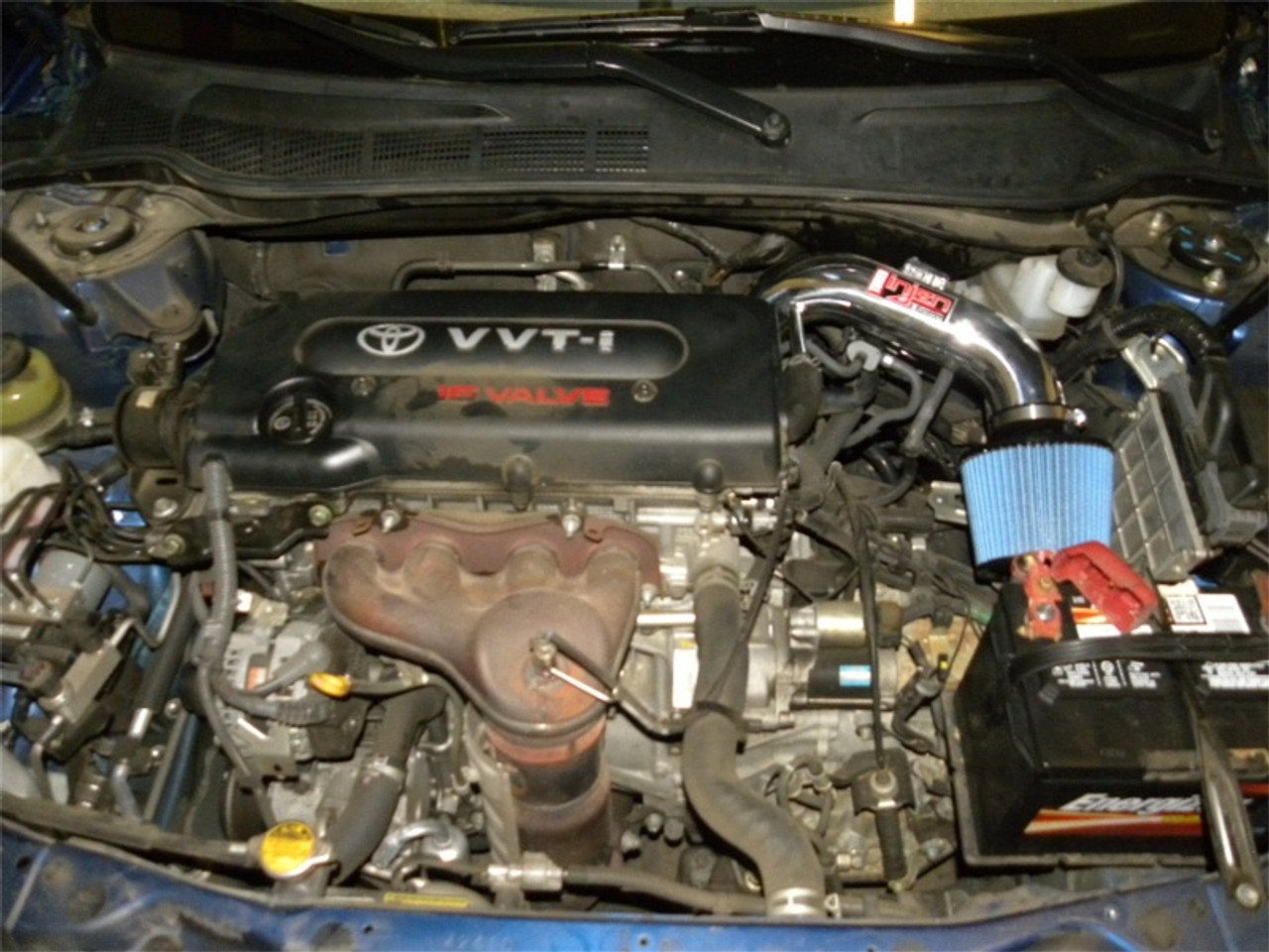 Injen 07-09 Toyota Camry 2.4L 4Cyl Polished Tuned Air Intake w/ Air Fusion/Air Horns/Web Nano Filter - SP2034P