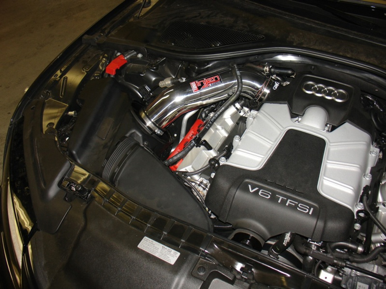 Injen 12-18 Audi A7 3.0L Supercharged Wrinkle Black Cold Air Intake w/ MRI Tech & Air Horn - SP3085WB