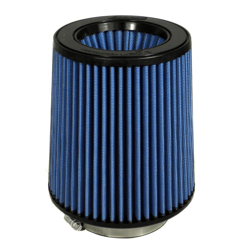 Injen Nanofiber Dry Air Filter - 4in Flange Dia / 6 1/2in Base / 7in Tall / 5 3/8in Top - X-1026-BB
