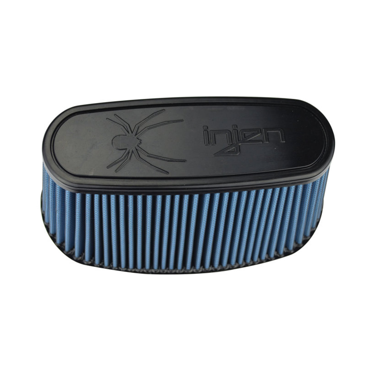 Injen NanoWeb Dry Air Filter 8.7x3.9in Oval ID / 10.4x5.6in OD / 4.75in Height / 7.9x3.1in Top - X-1130-BB