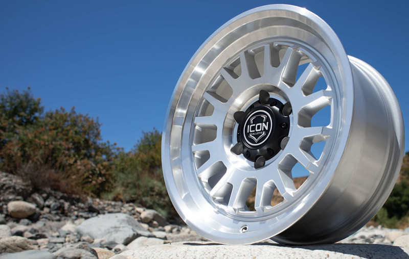 ICON Anza 17x8.5 5x150 25mm Offset 5.75in BS Silver Machined Wheel - 8217855557SM Photo - lifestyle view