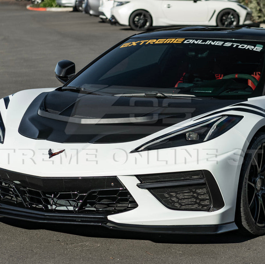 EOS ZR1 Style Fiberglass Hood - C8 Corvette Stingray / E-Ray / Z06 / ZR1 (HOOD-1004-FRP)