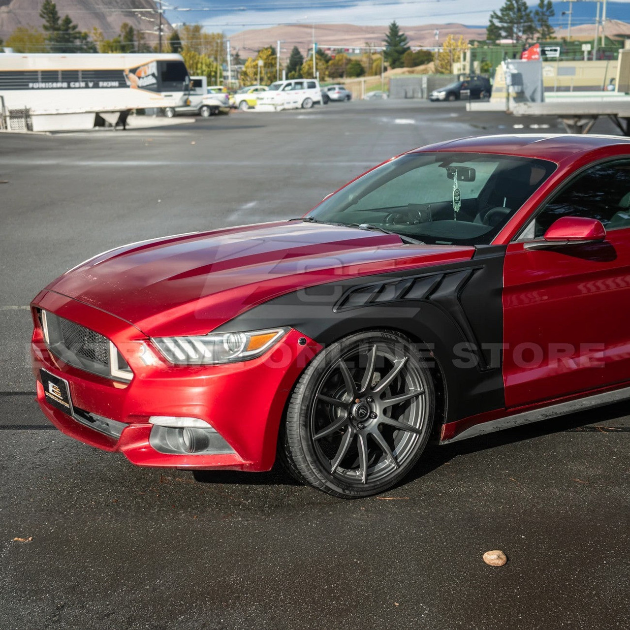 EOS Aluminum Front Fenders GTD Style - 15-17 Ford Mustang (FENDER-1247-ALU)