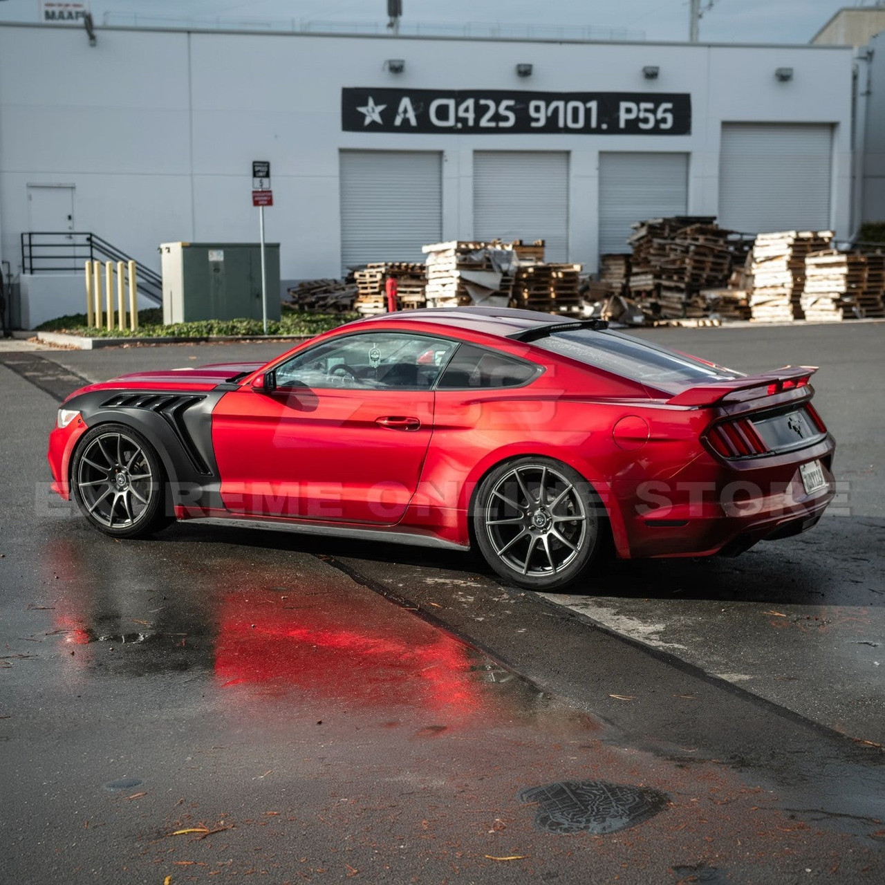 EOS Aluminum Front Fenders GTD Style - 15-17 Ford Mustang (FENDER-1247-ALU)