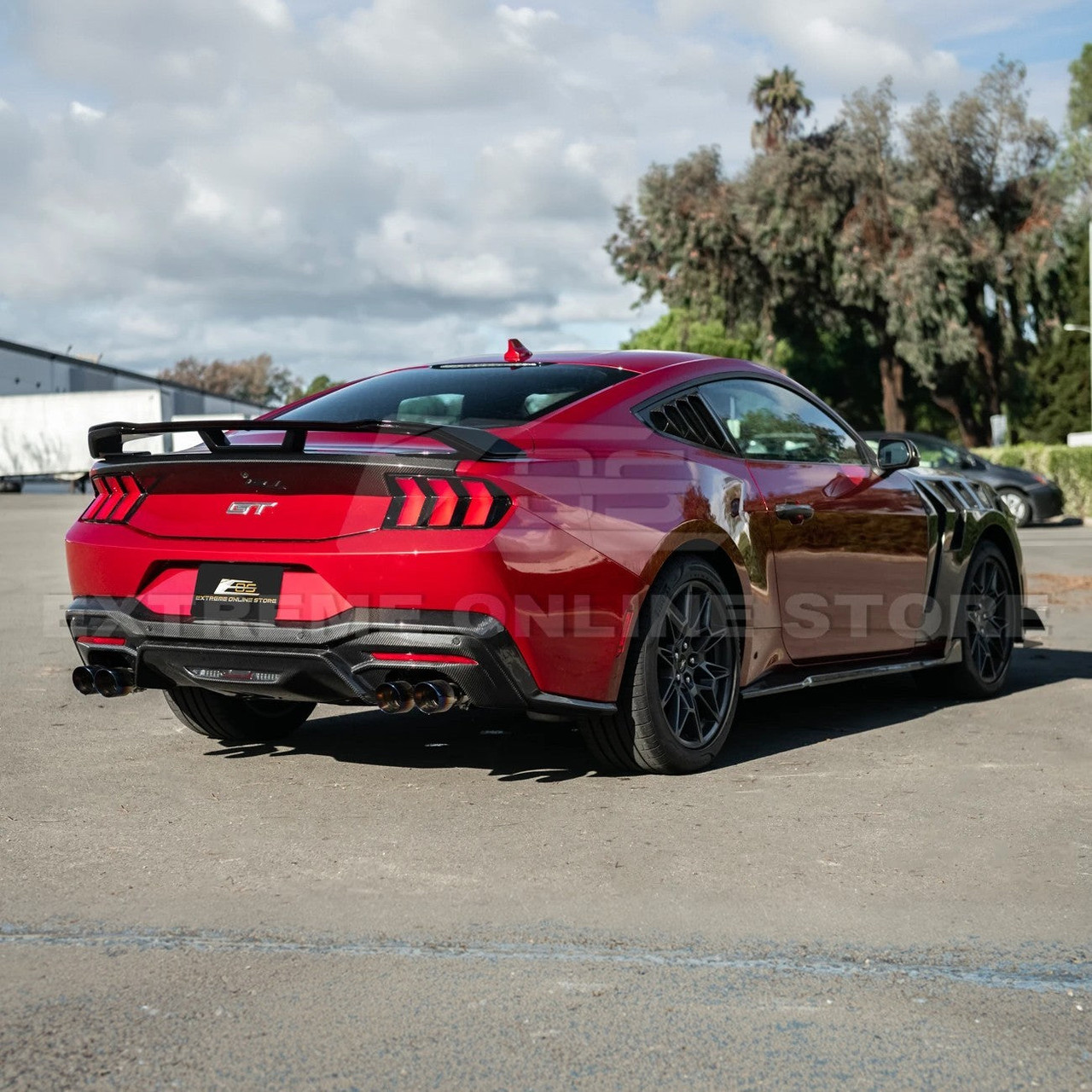 EOS Dark Horse Style Rear Spoiler - Gloss Black - 2024+ Ford Mustang (SPOILER-1381-V2-ABS)