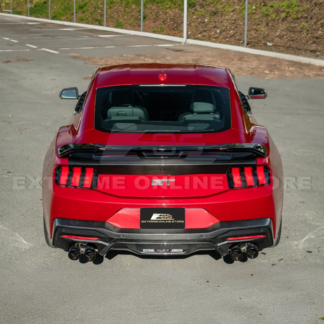 EOS Dark Horse Style Rear Spoiler - Gloss Black - 2024+ Ford Mustang (SPOILER-1381-V2-ABS)